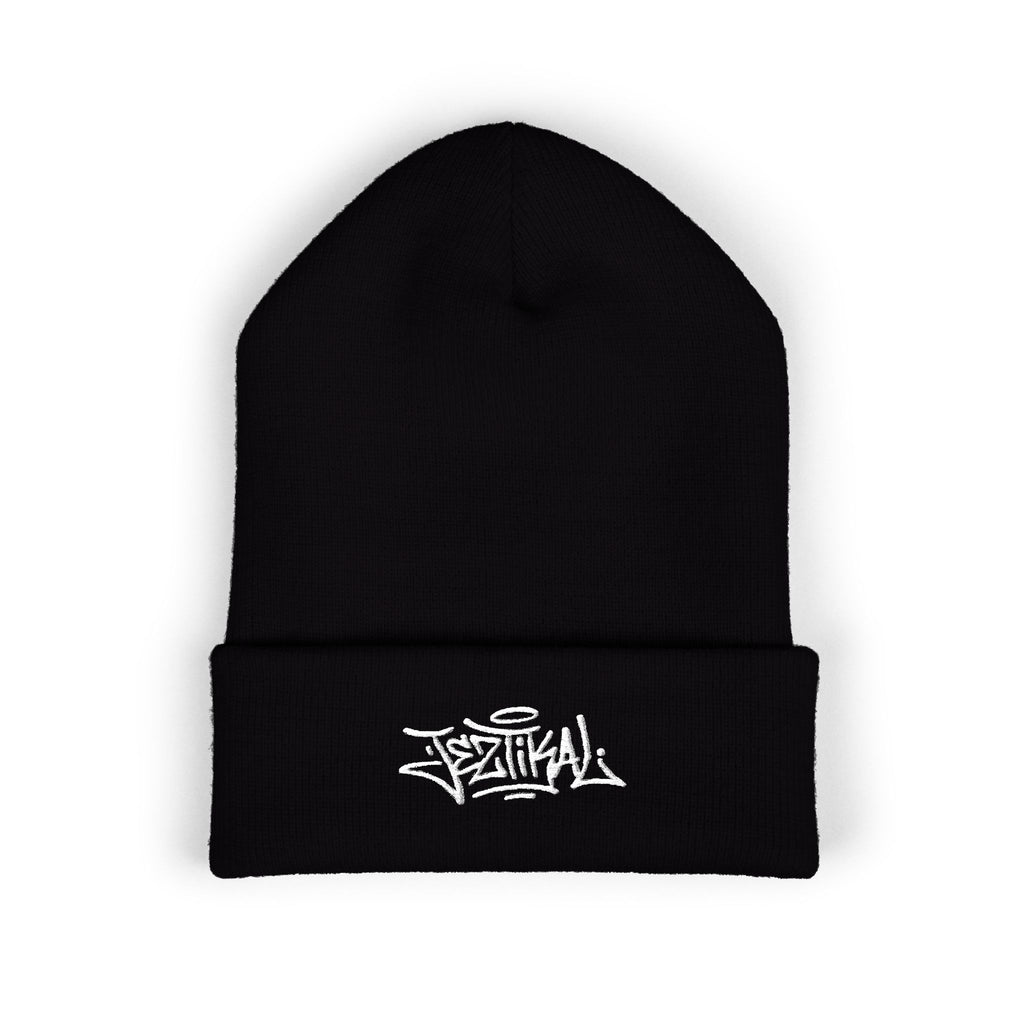 Embroidered Street Graffiti Cuffed Beanie