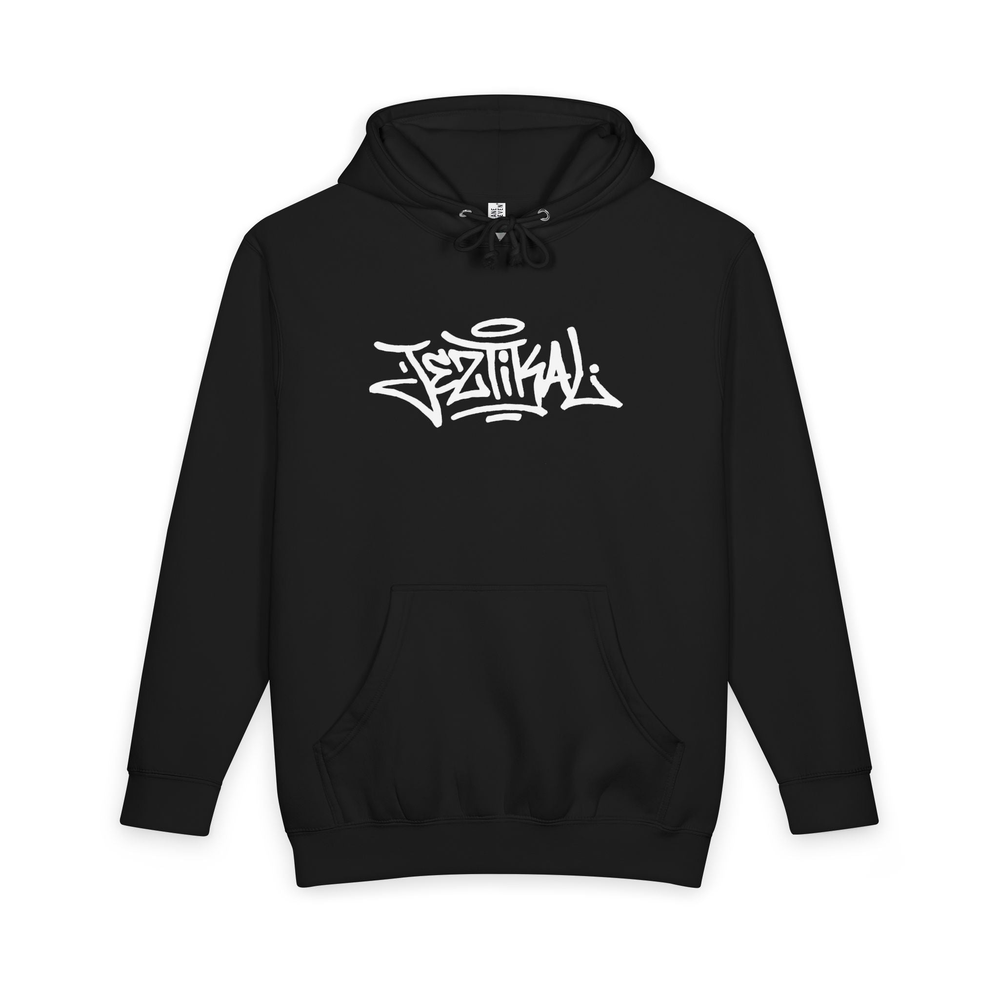 Graffiti Logo Hoodie — Streetwear Pullover with Bold Tag Design