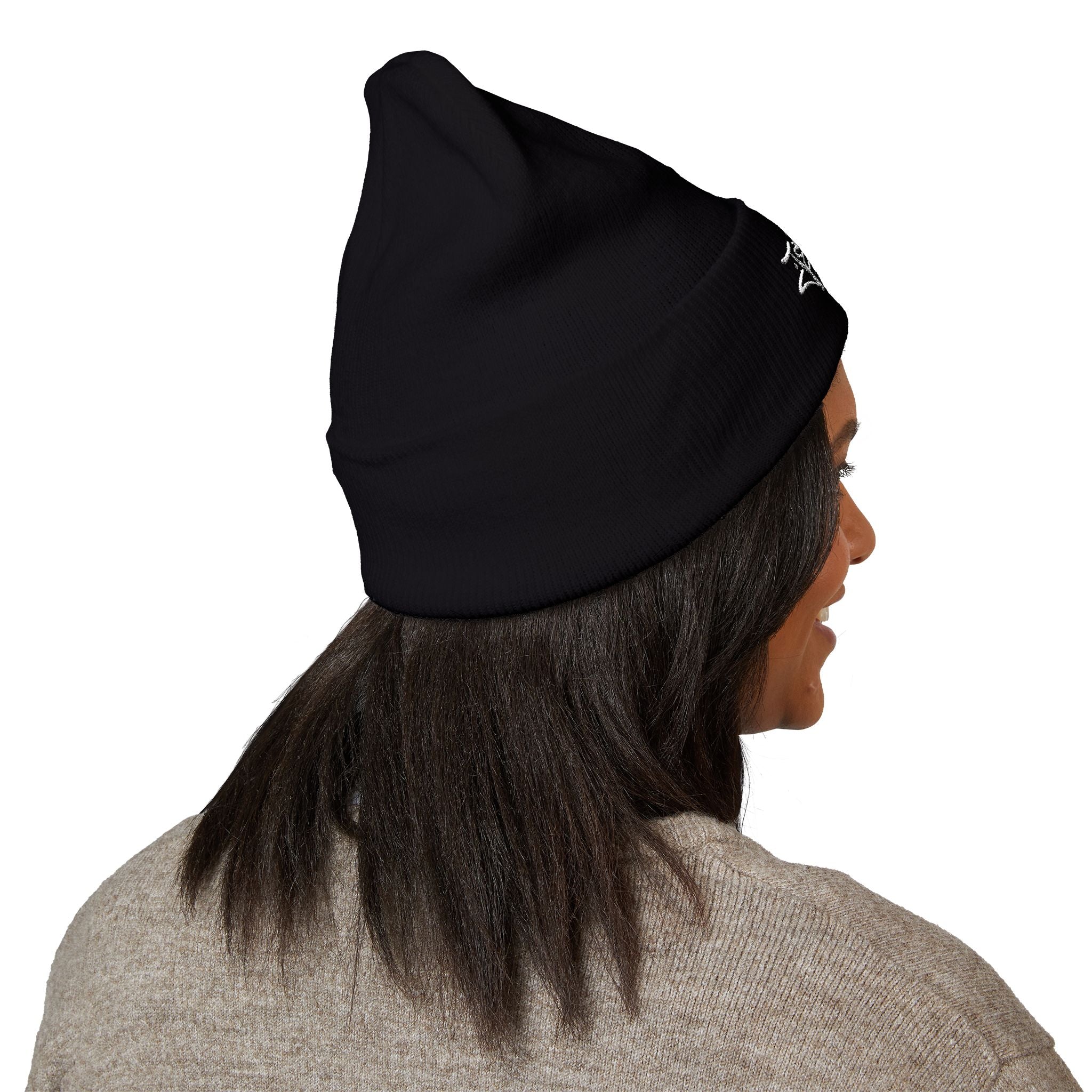 Embroidered Street Graffiti Cuffed Beanie
